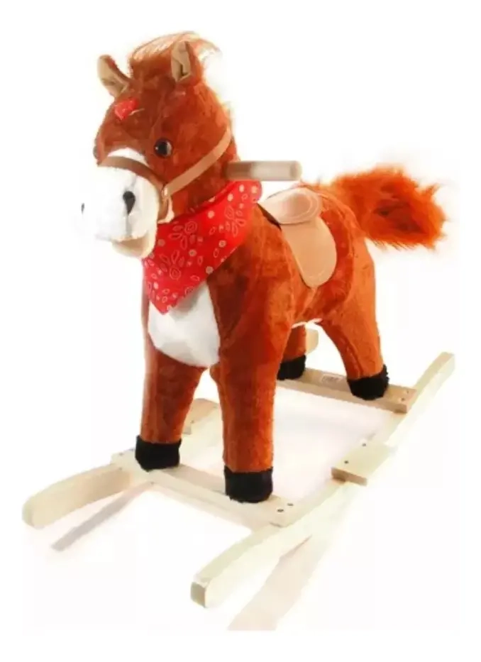 CABALLO BALANCIN MECEDOR PARA NIÑOS CON SONIDO CABALLITO INFANTIL CAFE - 1