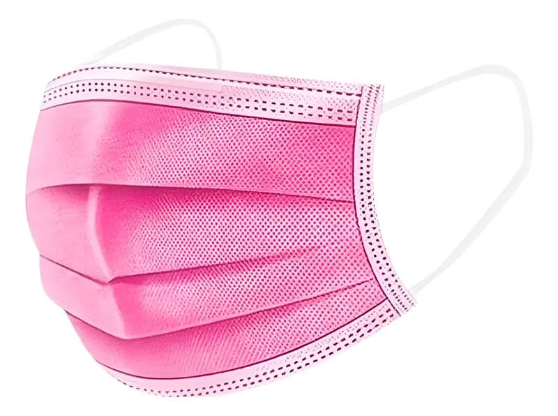 MASCARILLAS DESECHABLES TAPA BOCA CUBRE POLVO VIRUS ROSA - 1