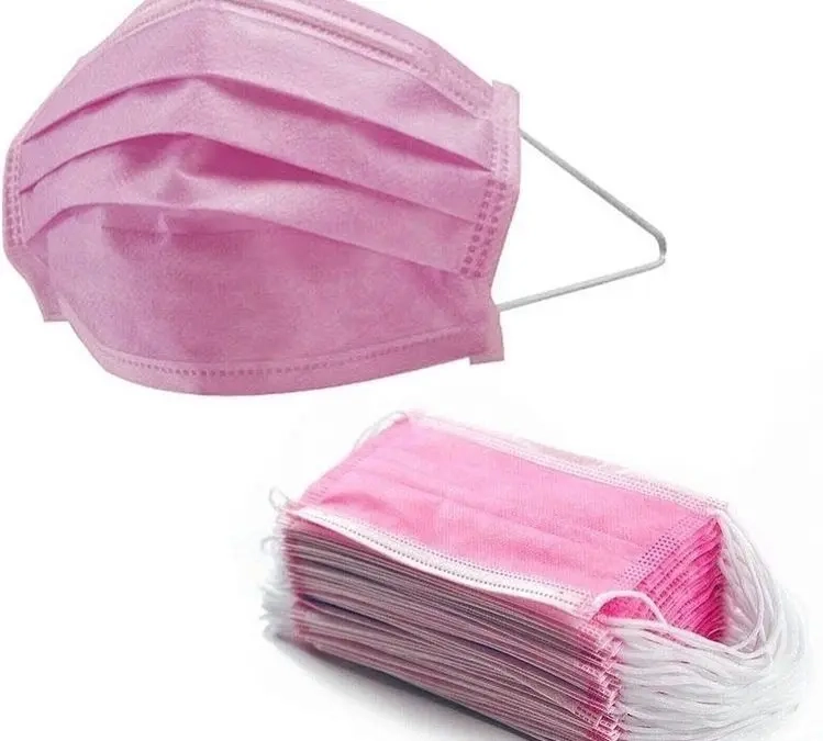 MASCARILLAS DESECHABLES TAPA BOCA CUBRE POLVO VIRUS ROSA - 2