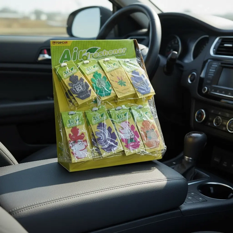 PACK 80 AMBIENTADORES PARA AUTO PINO AROMATICO AROMAS SURTIDOS - 1
