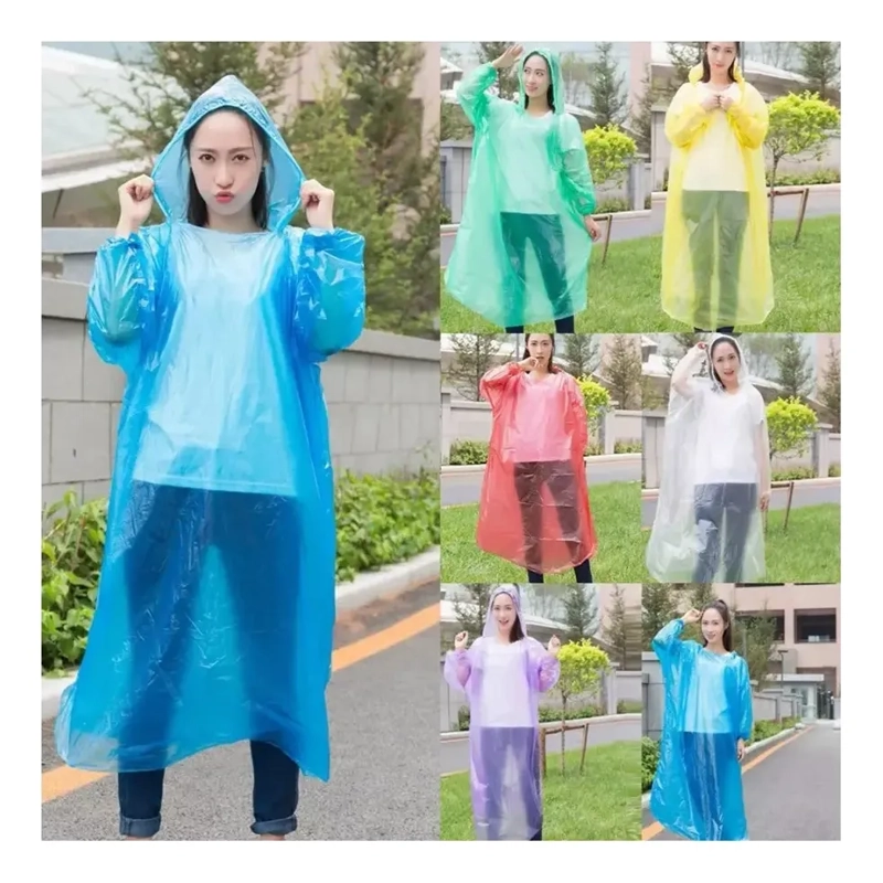 SET DE 12 PONCHOS IMPERMEABLES CAPA DE AGUA CAPAS DE LLUVIA COLORES SURTIDOS - 2