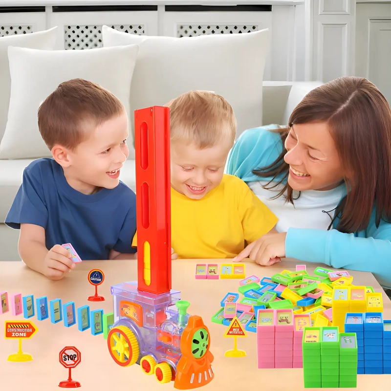 TREN JUGUETE DOMINO AUTOMATICO JUEGO PARA NIÑOS Y NIÑAS TREN DOMINO - 2