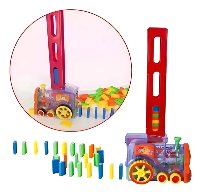 TREN JUGUETE DOMINO AUTOMATICO JUEGO PARA NIÑOS Y NIÑAS TREN DOMINO - 3