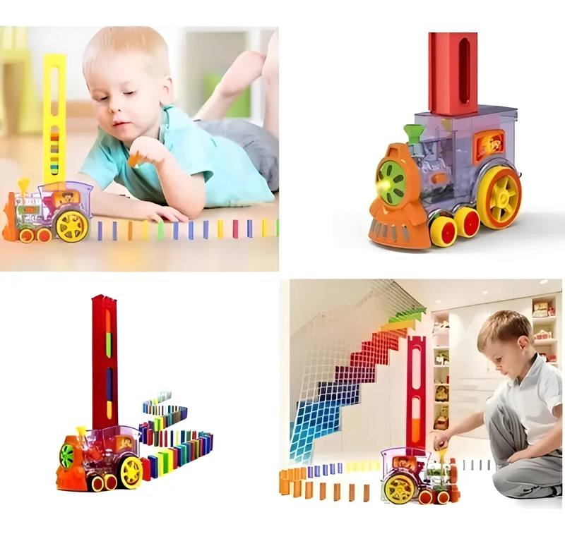 TREN JUGUETE DOMINO AUTOMATICO JUEGO PARA NIÑOS Y NIÑAS TREN DOMINO - 5