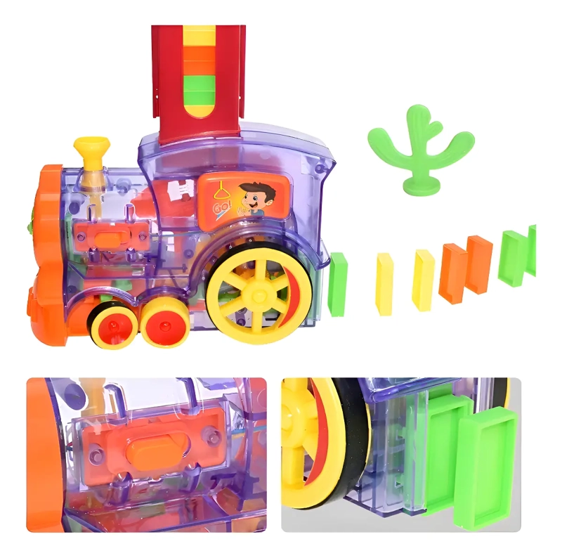 TREN JUGUETE DOMINO AUTOMATICO JUEGO PARA NIÑOS Y NIÑAS TREN DOMINO - 7