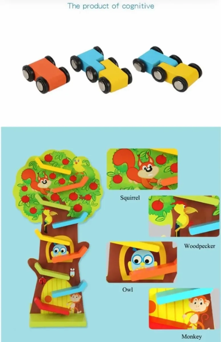 ARBOL MAGICO DE CARRERAS PISTA DE AUTOS JUGUETE DIDATICO SENSORIAL DE ESTIMULACION PARA NIÑOS - 4