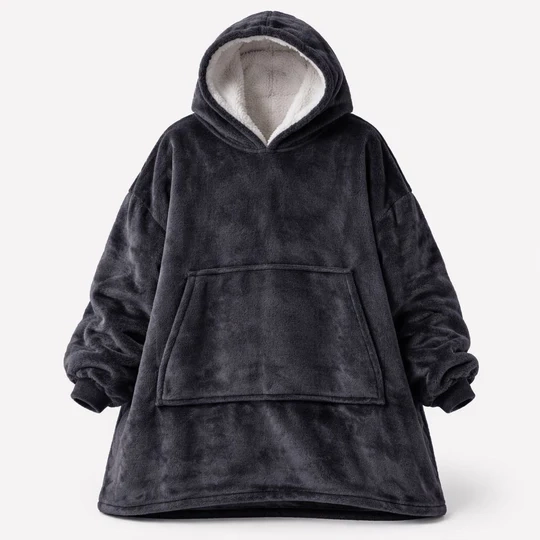POLERON SHERPA CON CAPUCHA CHIPORRO DE INVIERNO ABRIGO UNISEX - 1