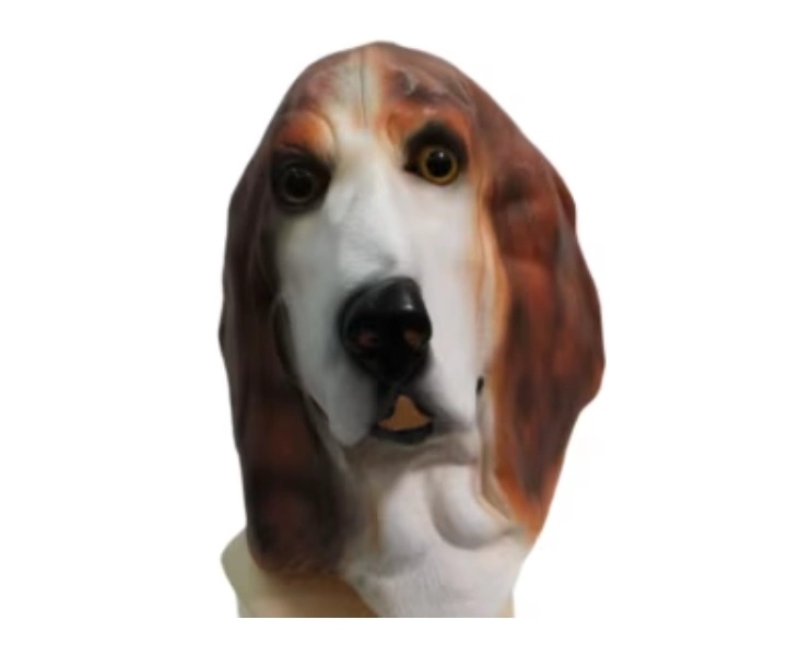 MASCARA CABEZA DE PERRO LATEX HALLOWEEN THERIAN DISFRACES FIESTAS EVENTOS - 1