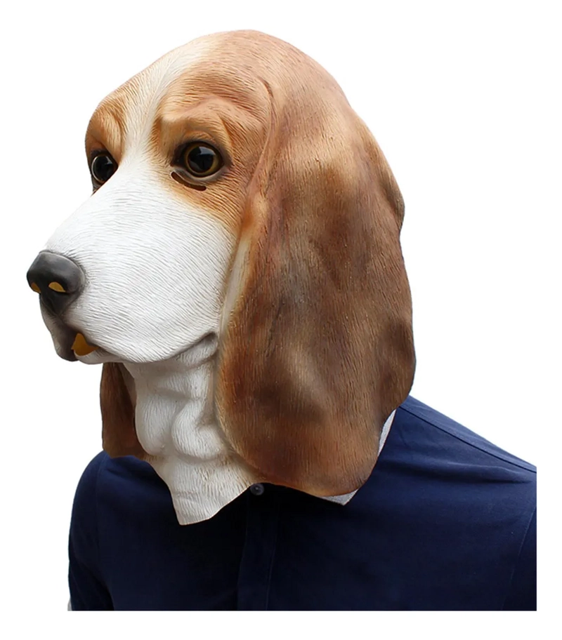 MASCARA CABEZA DE PERRO LATEX HALLOWEEN THERIAN DISFRACES FIESTAS EVENTOS - 7