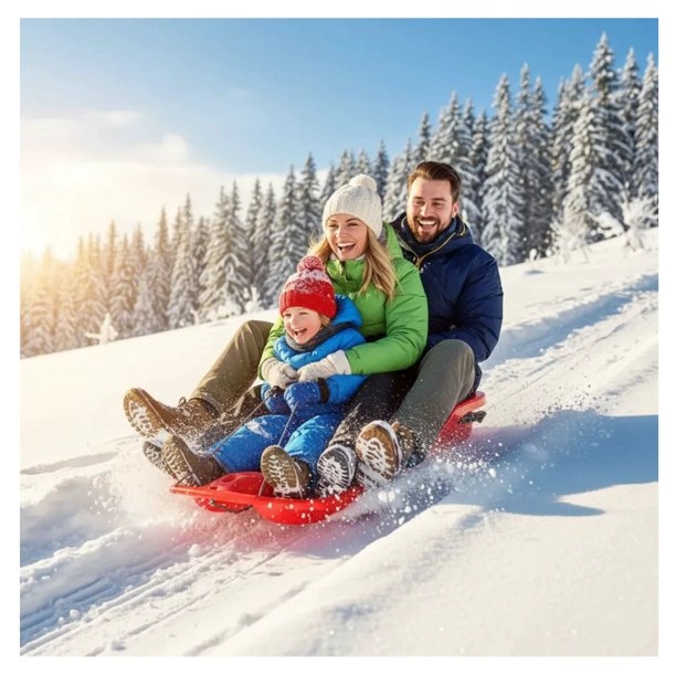 TRINEO NIEVE CON FRENO Y MANILLAS PARA NIÑOS Y ADULTOS 33281 - 3