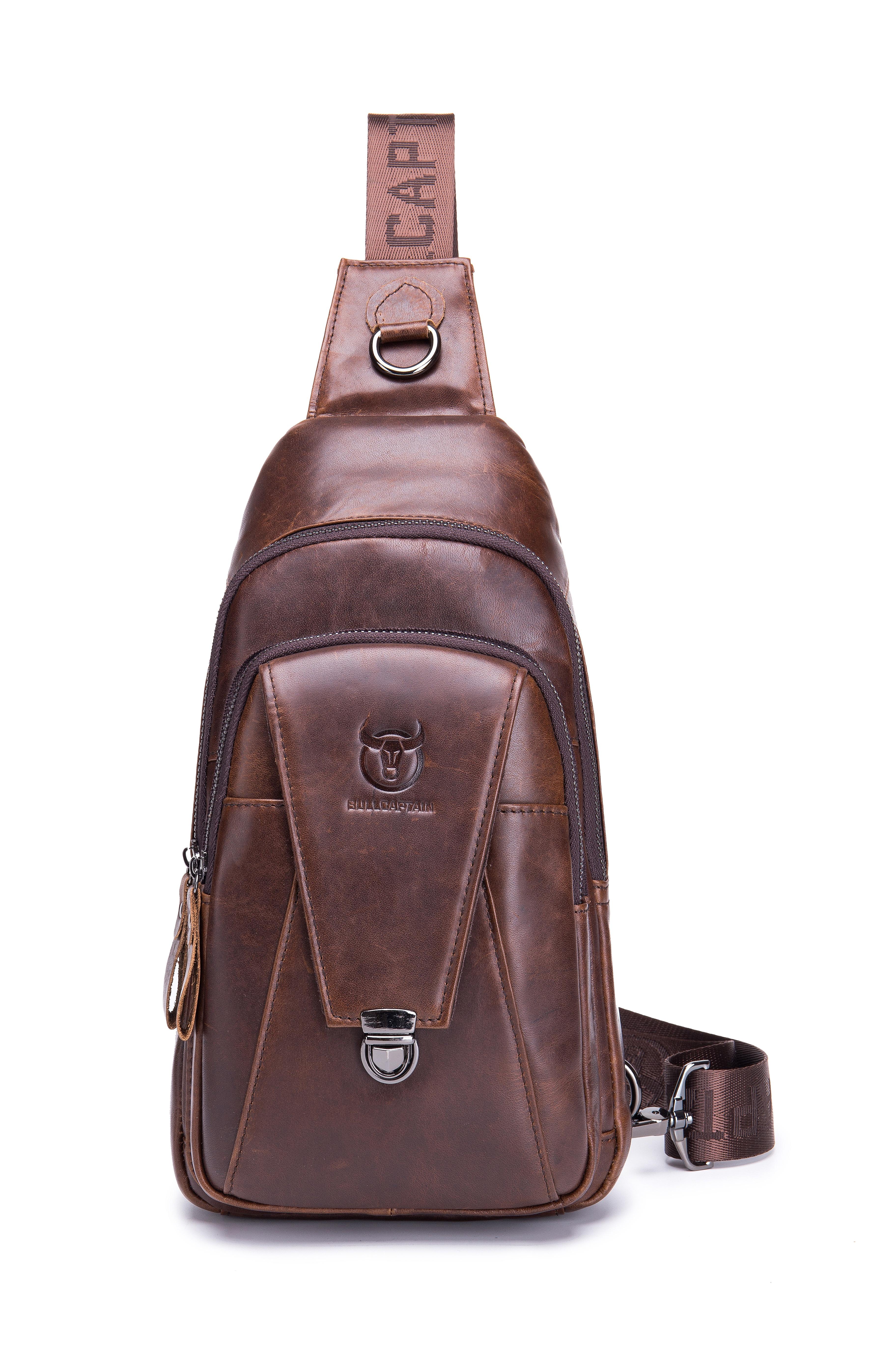BOLSO DE CUERO VINTAGE CROSS BODY BANANO BULLCAPTAIN XB110 - 2