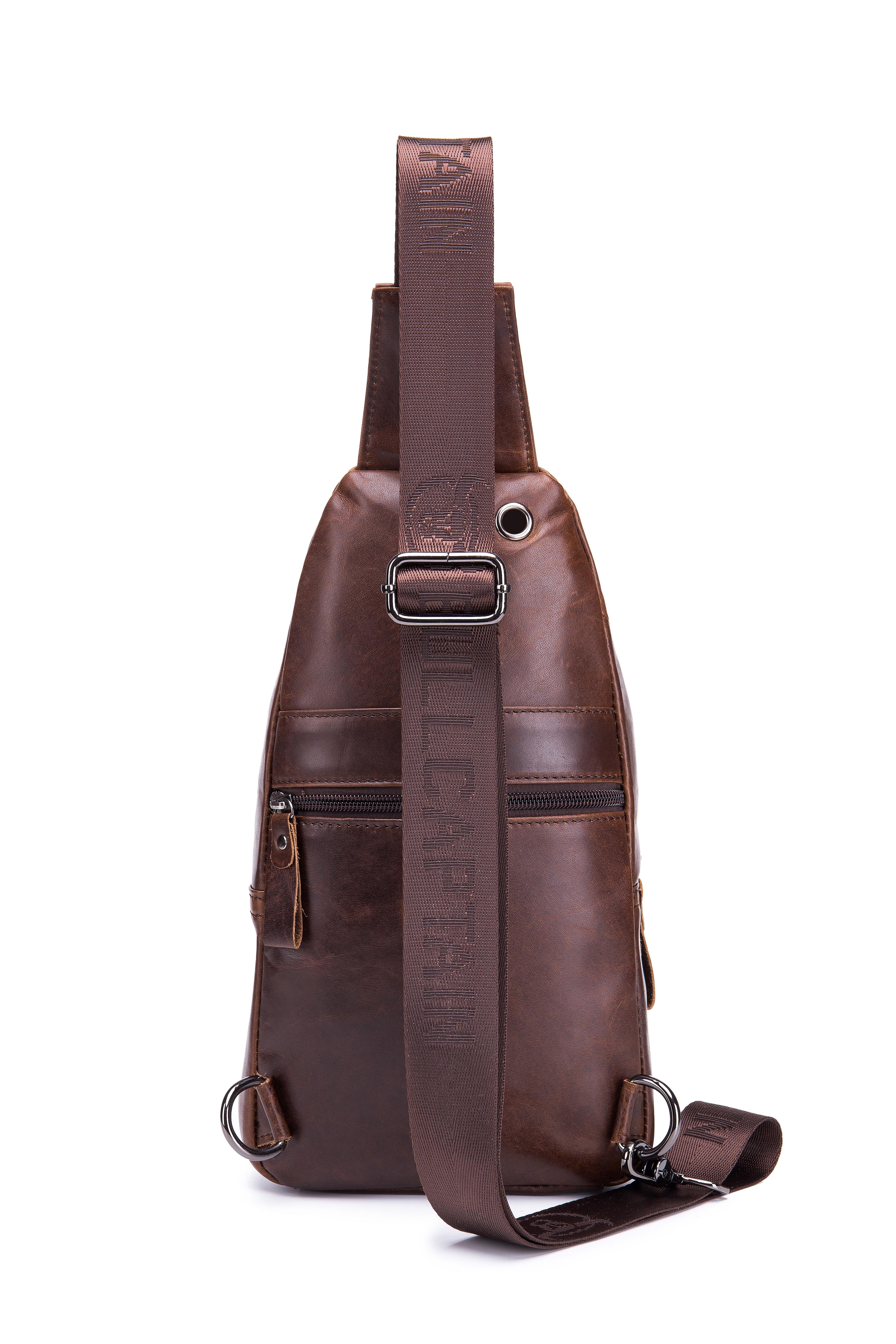 BOLSO DE CUERO VINTAGE CROSS BODY BANANO BULLCAPTAIN XB110 - 3