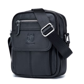 BOLSO DE CUERO MORRAL HOMBRO BANANO BAG BULLCAPTAIN DJB016 - 1