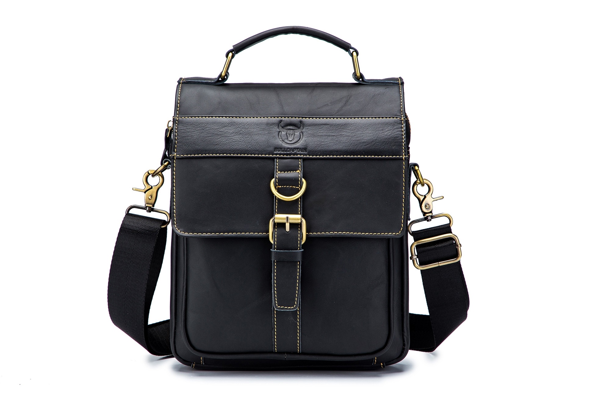 BOLSO DE CUERO HOMBRO BULLCAPTAIN MODELO DJB 302 NEGRO TABLET - 3
