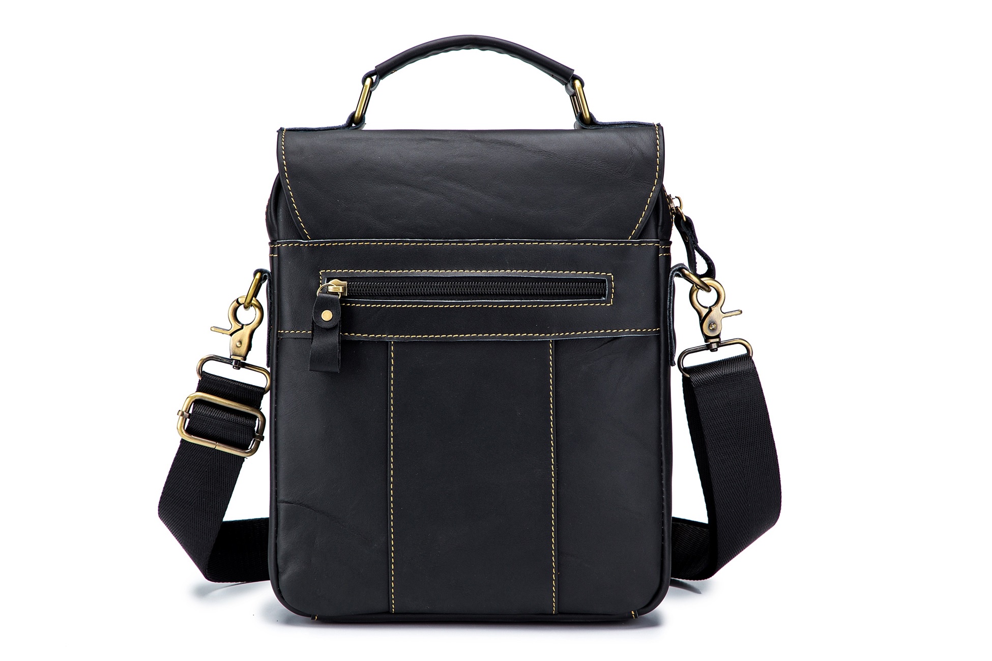BOLSO DE CUERO HOMBRO BULLCAPTAIN MODELO DJB 302 NEGRO TABLET - 4