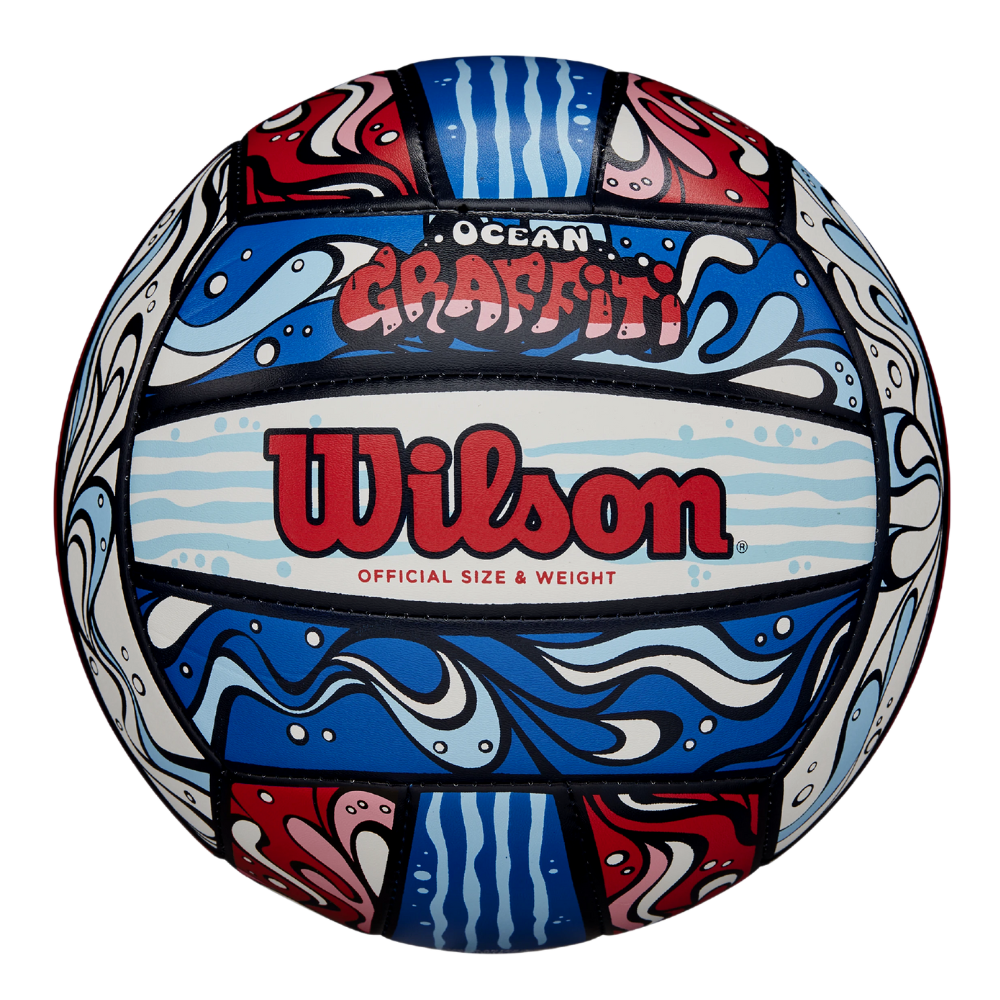 BALÓN VOLLEYBALL WILSON OCEAN GRAFFITI TAMAÑO 5 AZUL - 1