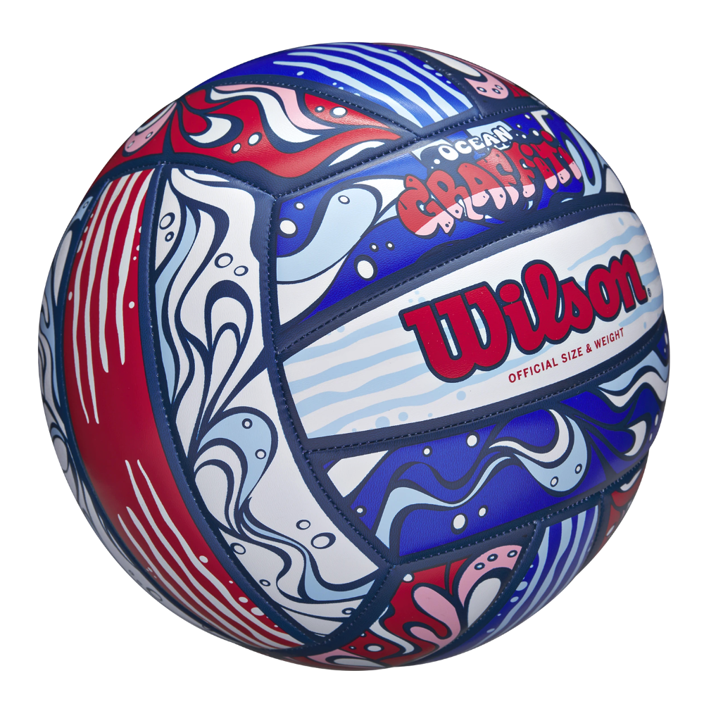 BALÓN VOLLEYBALL WILSON OCEAN GRAFFITI TAMAÑO 5 AZUL - 3