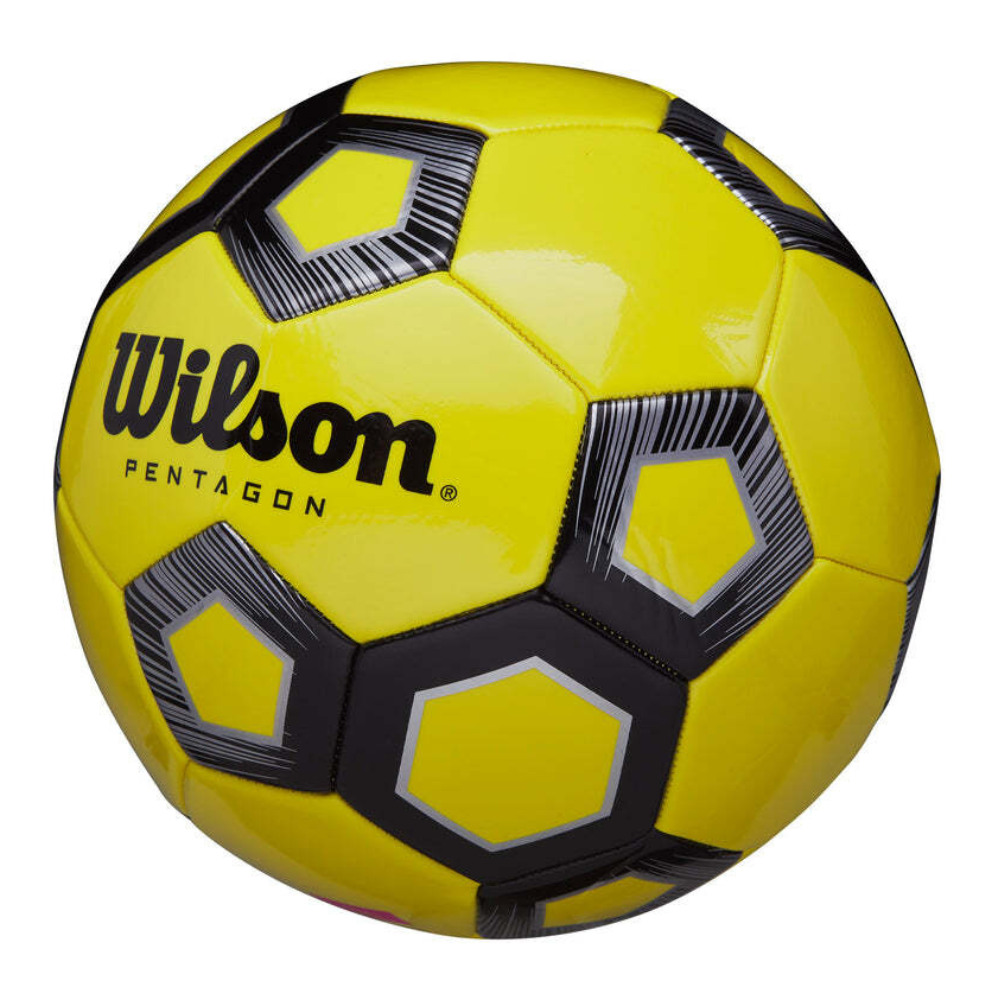 BALÓN FUTBOL WILSON PENTAGON TAMAÑO 5 AMARILLO - 2