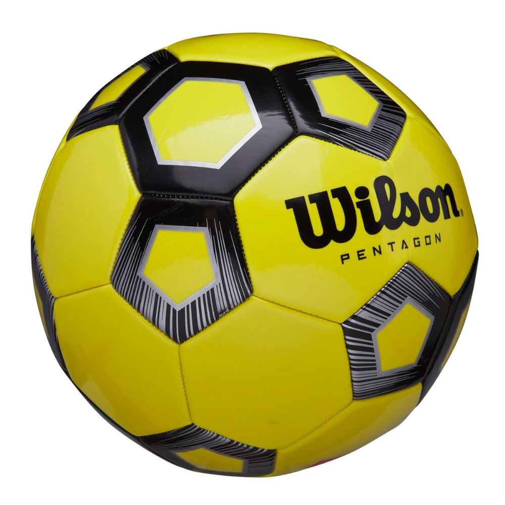 BALÓN FUTBOL WILSON PENTAGON TAMAÑO 5 AMARILLO - 3