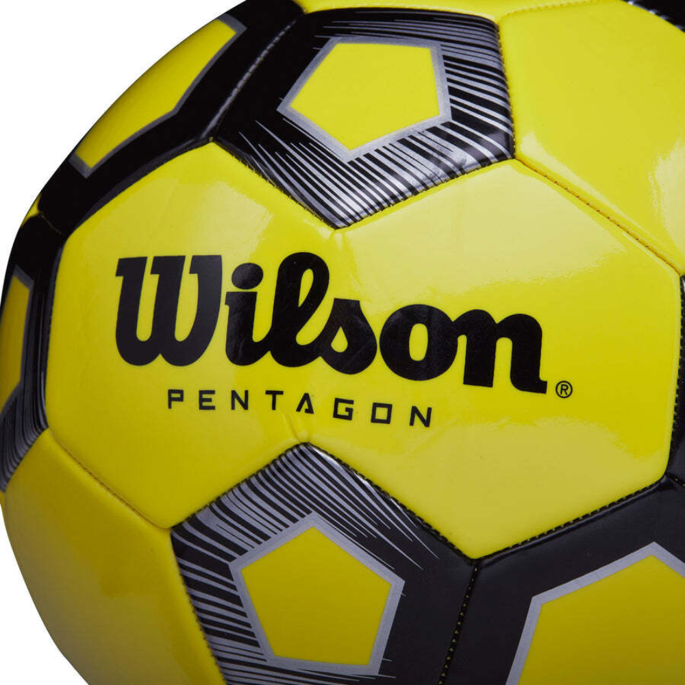 BALÓN FUTBOL WILSON PENTAGON TAMAÑO 5 AMARILLO - 4
