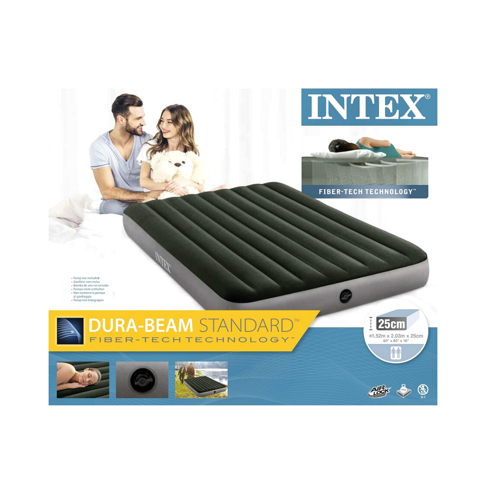 COLCHÓN INFLABLE INTEX 152X203X25 CM 2 PLAZAS PRESTIGE DOWNY - 4
