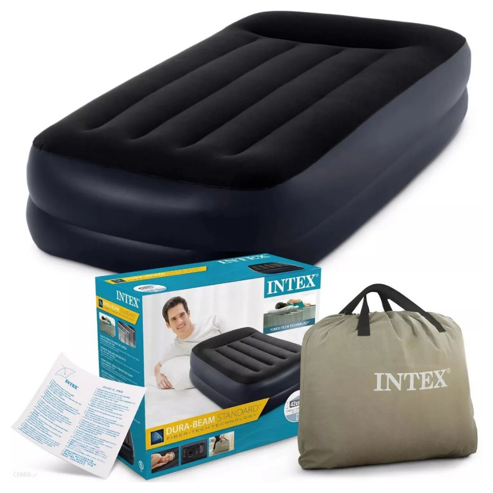 COLCHÓN INFLABLE INTEX 99X191X42 CM ELÉCTRICO 1,5 PLAZAS PILLOW REST RAISED - 4