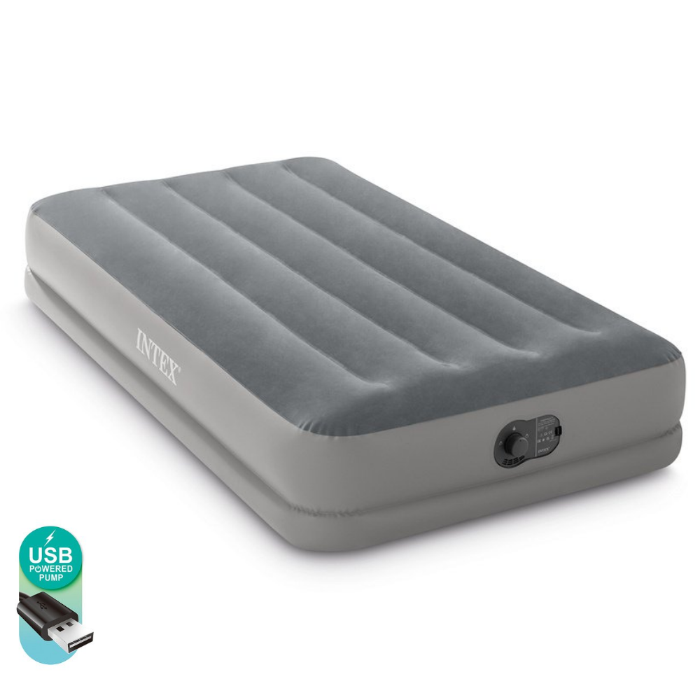 COLCHÓN INFLABLE ELÉCTRICO USB INTEX 1,5 PLAZAS 99X191X30 CM PRESTIGE MID-RISE - 1