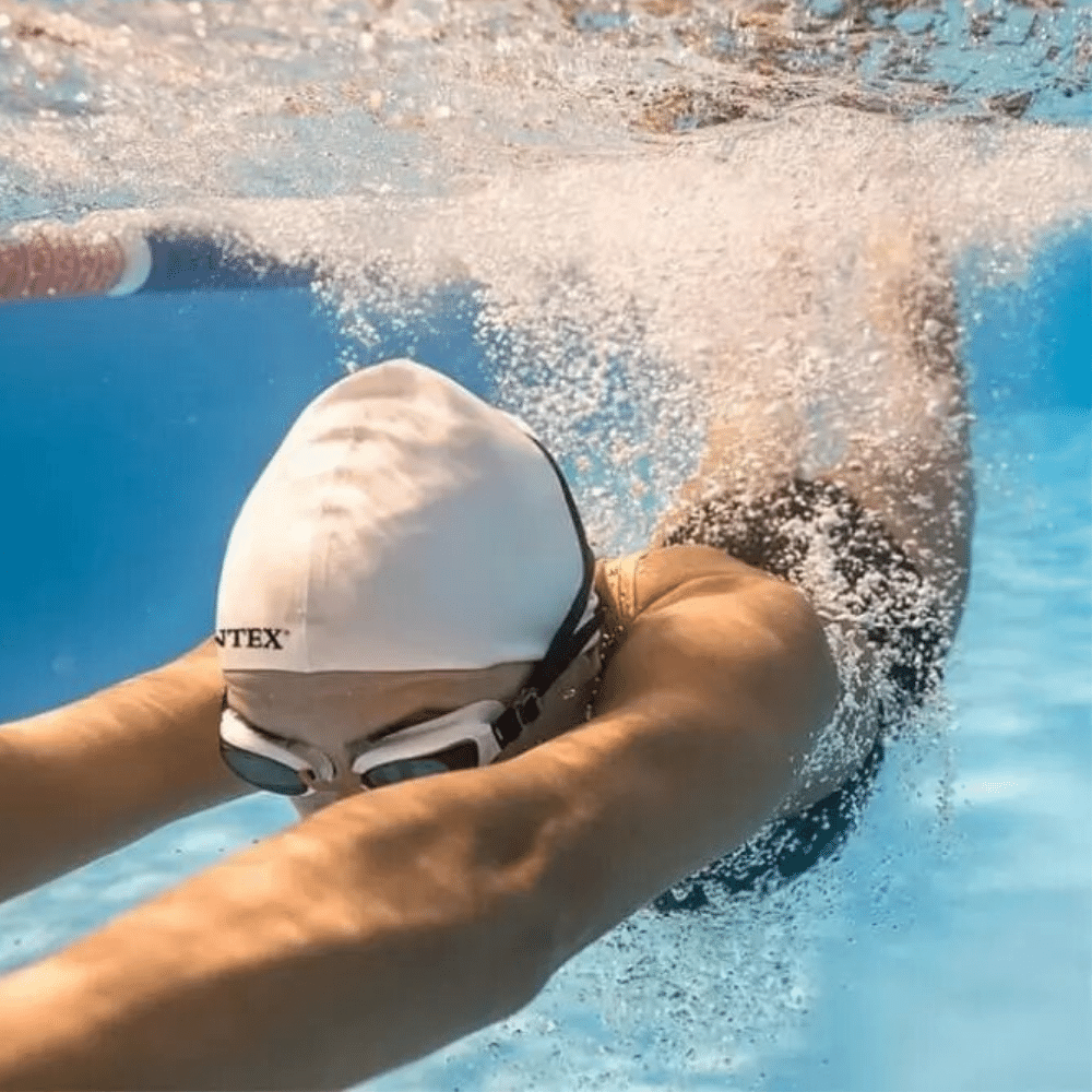 GORRO DE NATACIÓN INTEX SILICONA SILICONE SWIM CAP BLANCO - 3