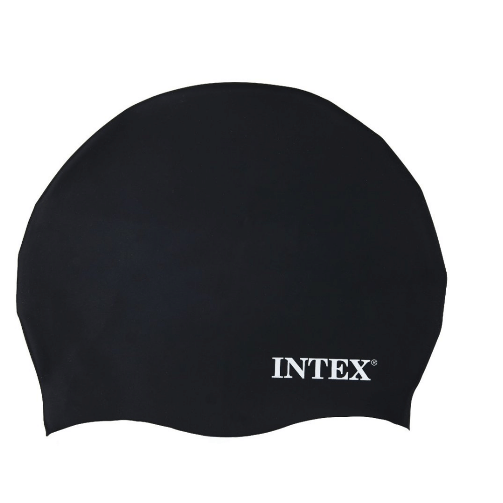 GORRO DE NATACIÓN INTEX SILICONA SILICONE SWIM CAP NEGRO - 1