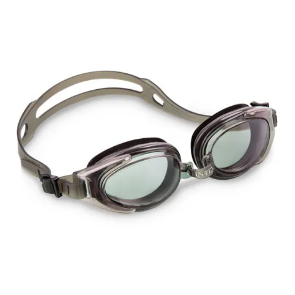 LENTES DE AGUA INTEX ANTEOJOS NATACIÓN WATER SPORT GOGGLE GRIS NEGRO - 1
