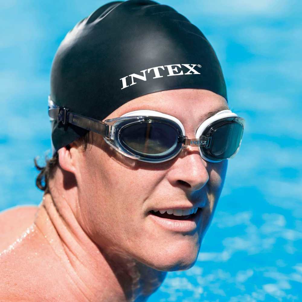 LENTES DE AGUA INTEX ANTEOJOS NATACIÓN WATER SPORT GOGGLE GRIS BLANCO - 2