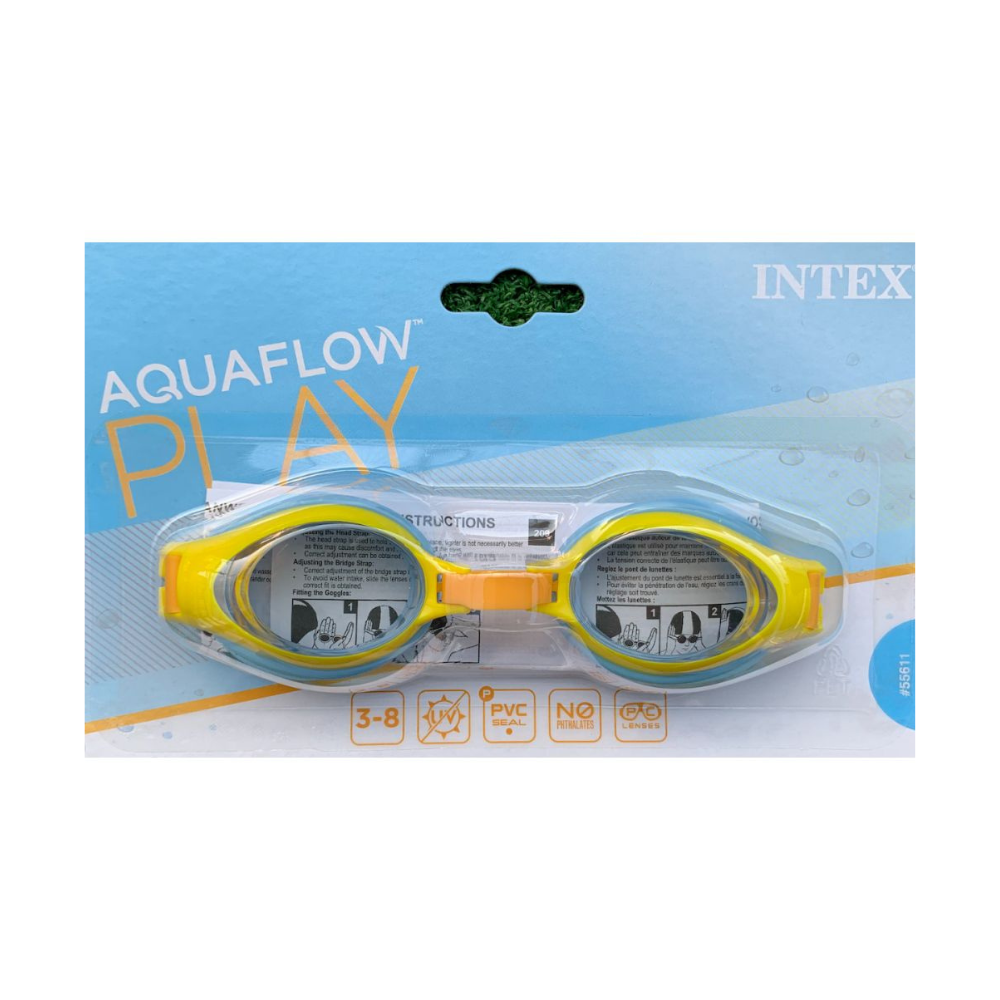 LENTES DE AGUA INTEX NIÑO ANTEOJOS NATACIÓN JUNIOR GOGGLES AMARILLO - 2
