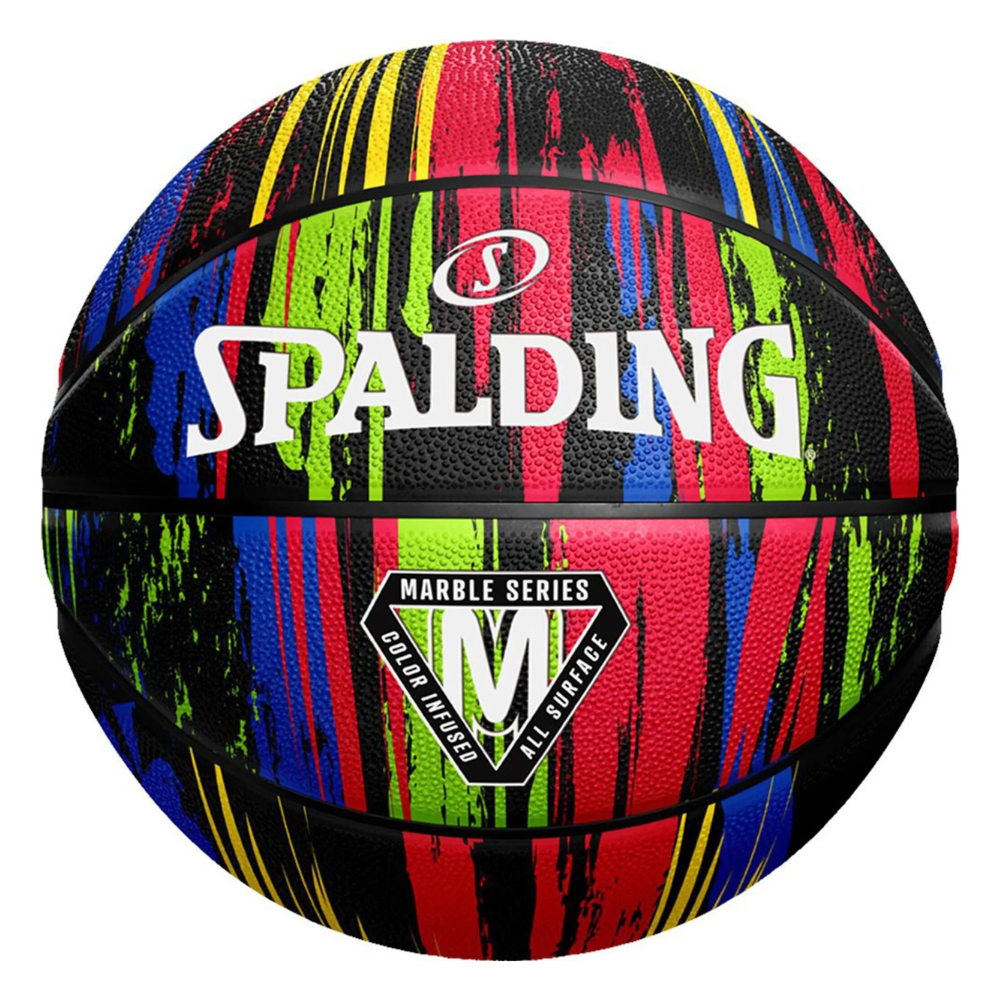 BALÓN BASKETBALL SPALDING MARBLE SERIES TAMAÑO 7 RAINBOW NEGRO - 1