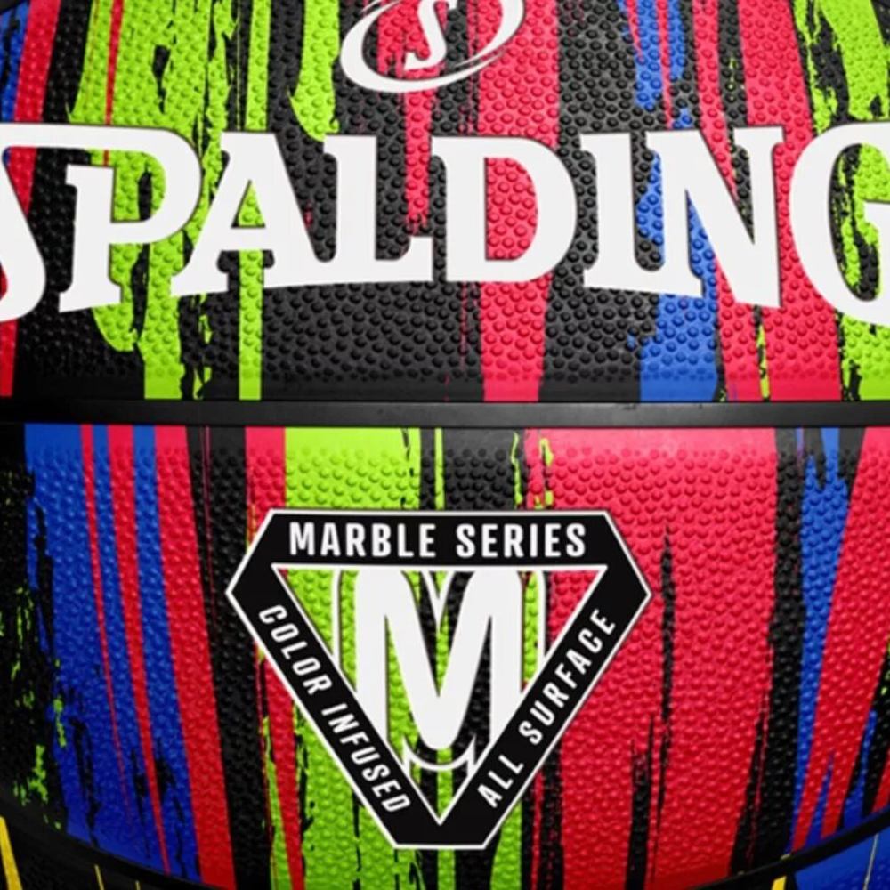 BALÓN BASKETBALL SPALDING MARBLE SERIES TAMAÑO 7 RAINBOW NEGRO - 2