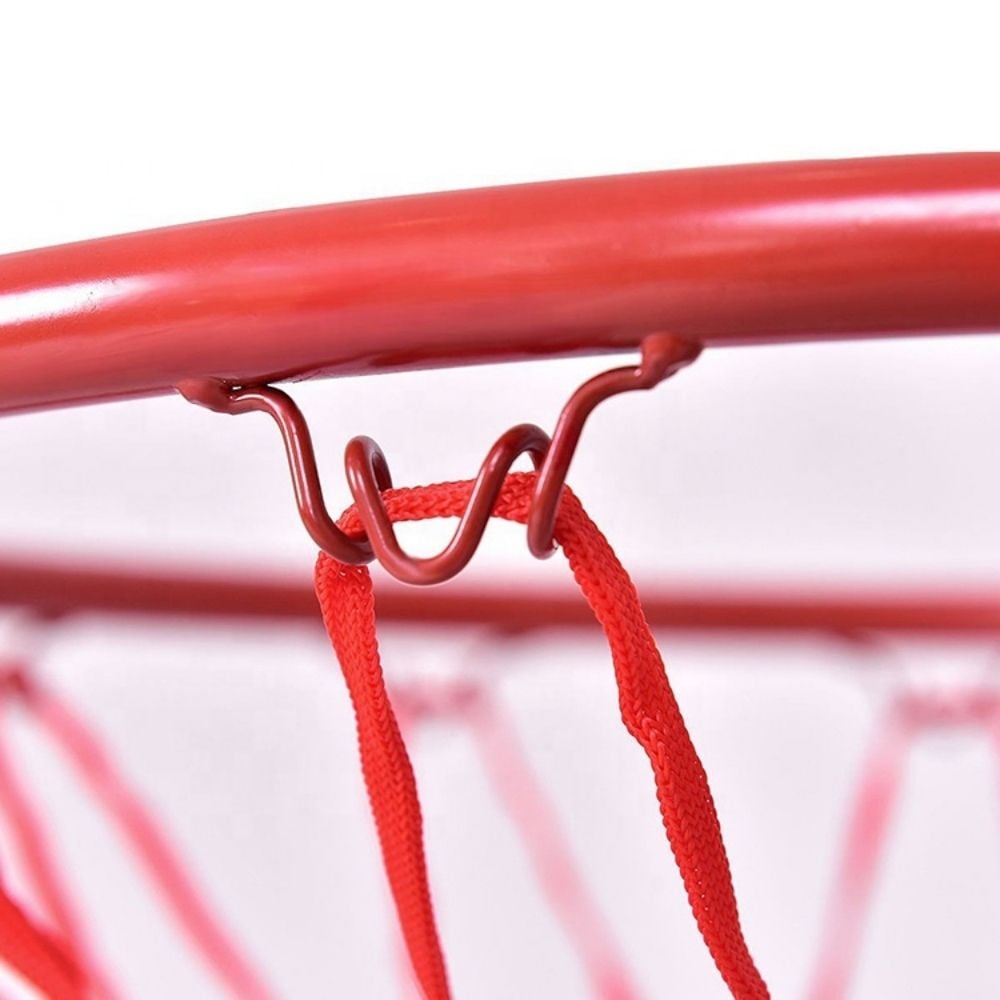 ARO DE BASKETBALL BAMO ACERO TAMAÑO OFICIAL 45 CM 16 MM ROJO - 4