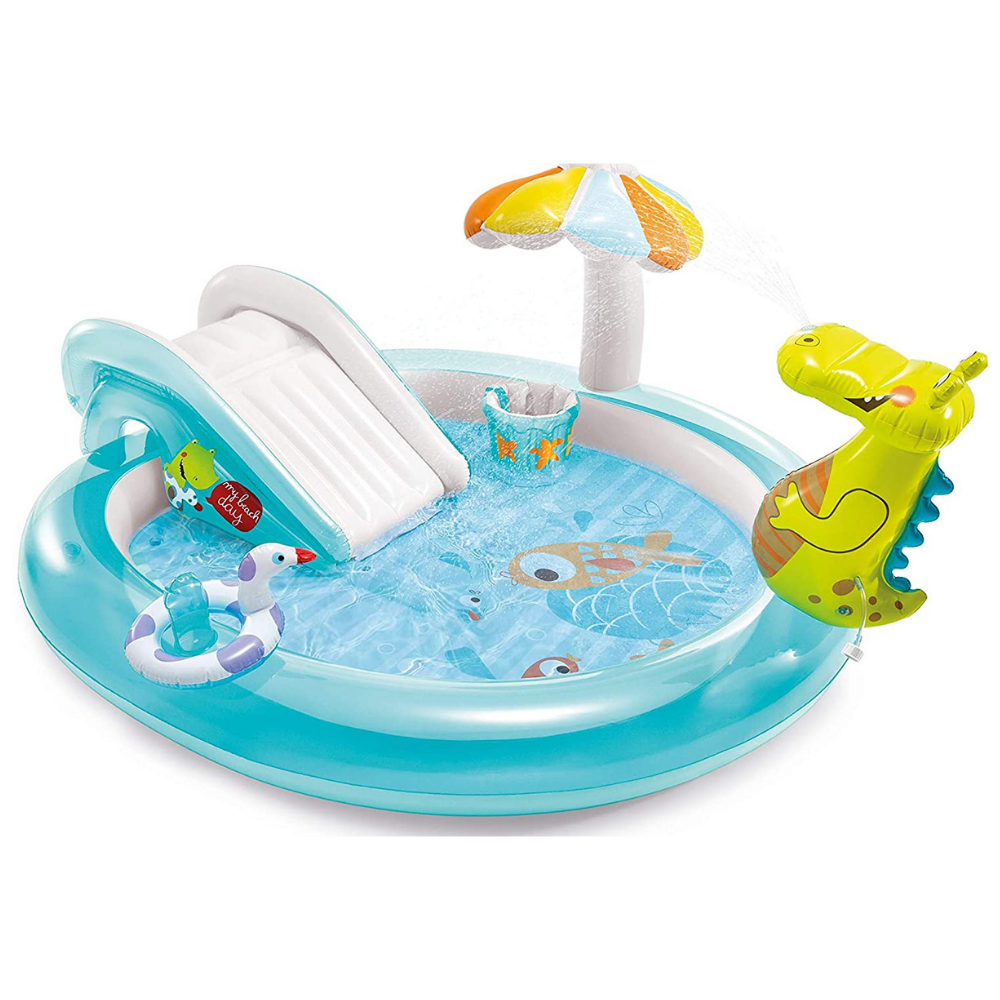 CENTRO DE ACTIVIDAD INFLABLE INTEX COCODRILO GATOR - 1