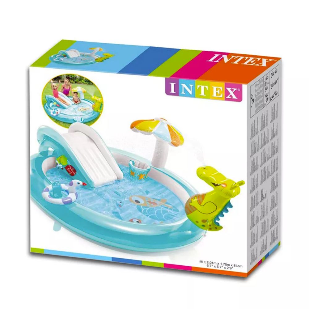 CENTRO DE ACTIVIDAD INFLABLE INTEX COCODRILO GATOR - 2