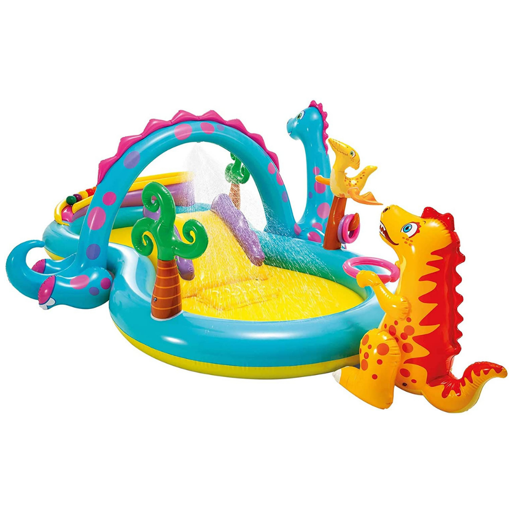 CENTRO ACTIVIDAD INFLABLE INTEX DINOSAURIO DINOLAND - 1
