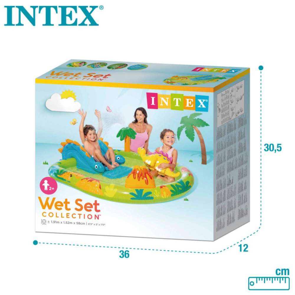 CENTRO DE ACTIVIDAD INFLABLE INTEX LITTLE DINO - 2