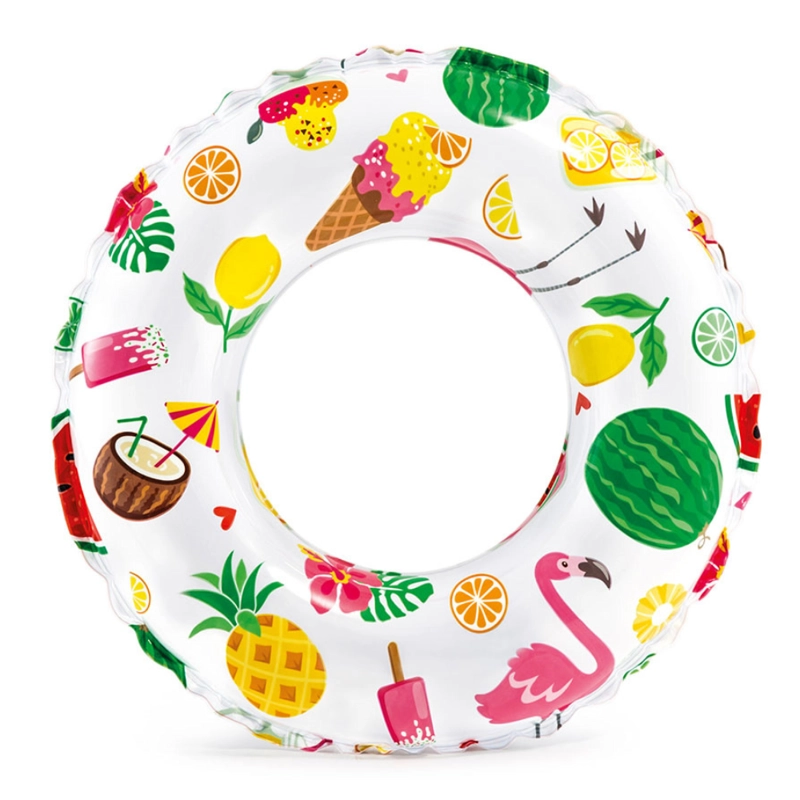 FLOTADOR INFLABLE REDONDO INTEX TROPICAL 51 CM LIVELY PRINT