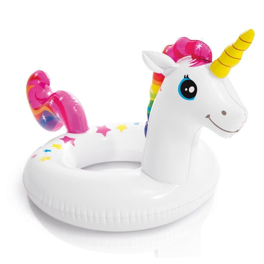 FLOTADOR INFLABLE INTEX REDONDO UNICORNIO 58 CM BIG ANIMAL RING - 1