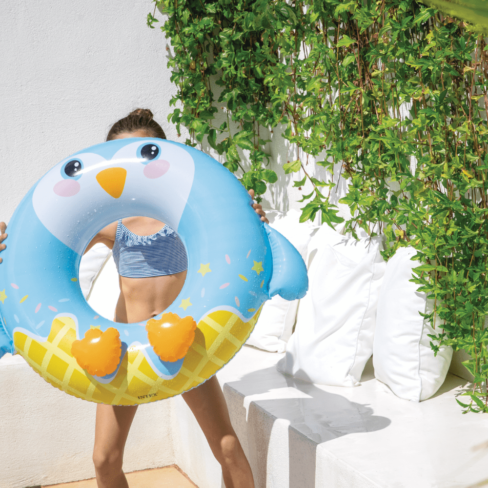 FLOTADOR INFLABLE INTEX REDONDO PEREZOSO 76 CM CUTE ANIMAL - 2