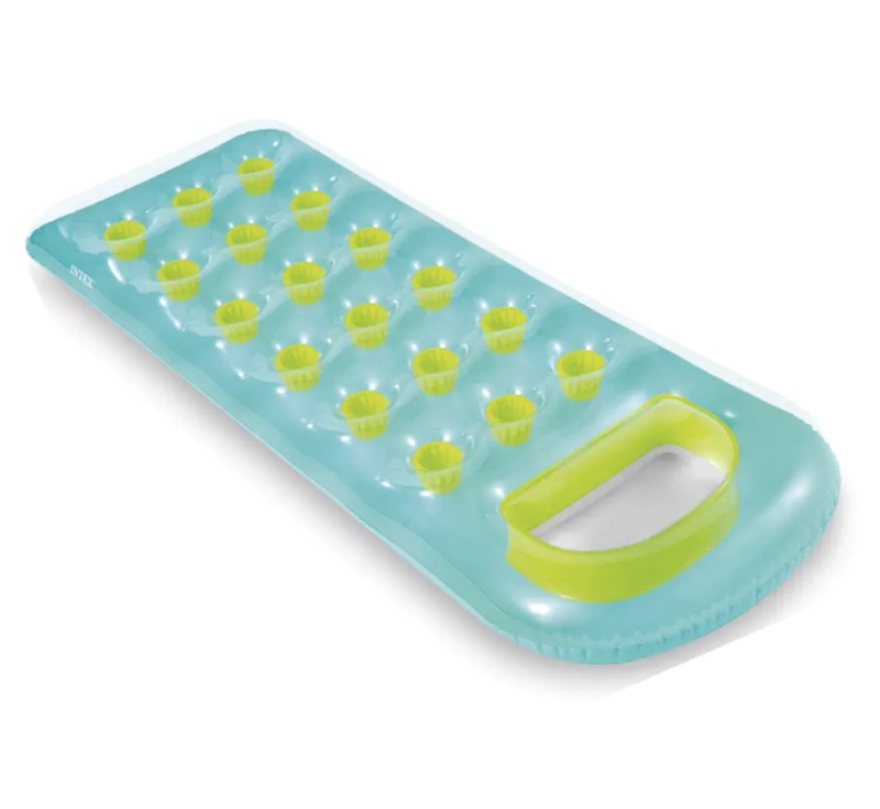 FLOTADOR INFLABLE INTEX MAT POCKET SUNTANNER 188X71 CM VERDE - 1