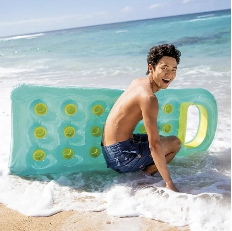 FLOTADOR INFLABLE INTEX MAT POCKET SUNTANNER 188X71 CM VERDE - 2
