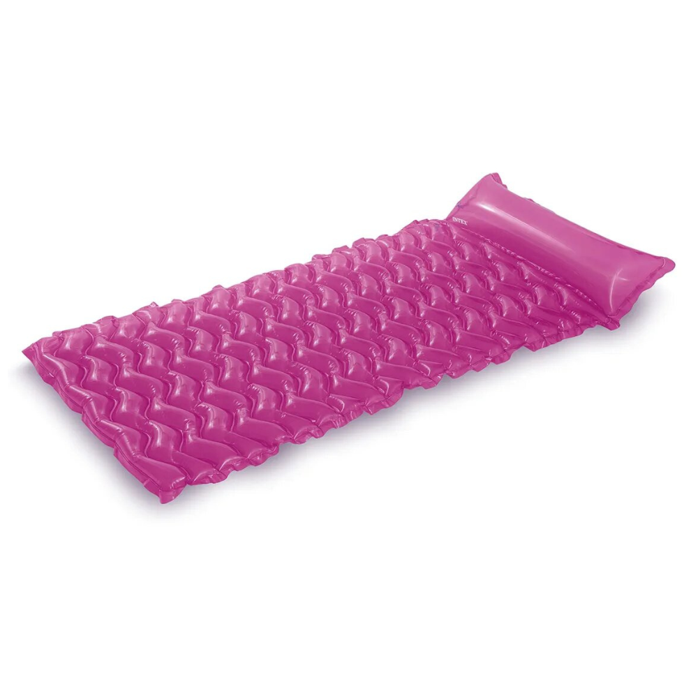 FLOTADOR INFLABLE INTEX MAT 229X86 CM TOTE-N-FLOAT ROSADO - 1