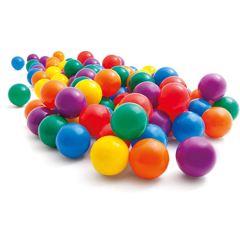 PELOTAS INTEX ENTRETENIDAS 8 CM 100 UNIDADES FUN BALLZ - 1