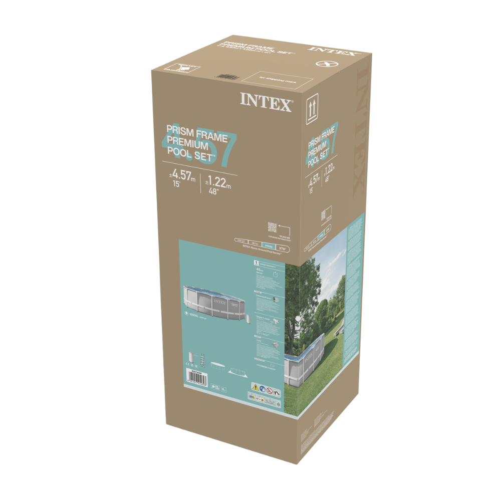 PISCINA ESTRUCTURAL INTEX PRISMA FRAME SET 457X122 CM + BOMBA - 11