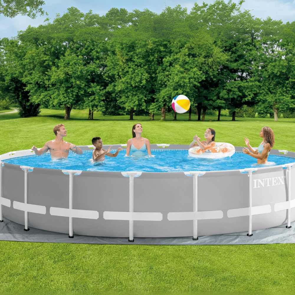 PISCINA ESTRUCTURAL INTEX PRISMA FRAME SET 610X132 CM + BOMBA + ESCALERA + COBERTOR + BASE - 4