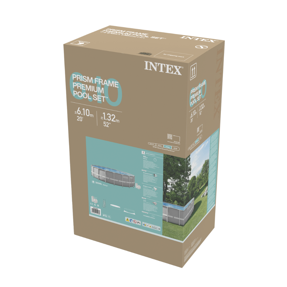 PISCINA ESTRUCTURAL INTEX PRISMA FRAME SET 610X132 CM + BOMBA + ESCALERA + COBERTOR + BASE - 11