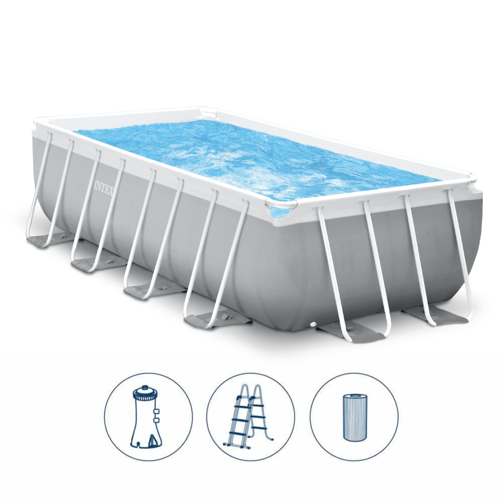 PISCINA ESTRUCTURAL INTEX PRISMA FRAME SET 400X200X100 CM + BOMBA + ESCALERA - 5
